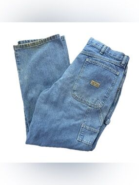 Vintage Wrangler Carpenter Jeans 34 x 32 Blue Denim Baggy Workwear Grunge Y2K